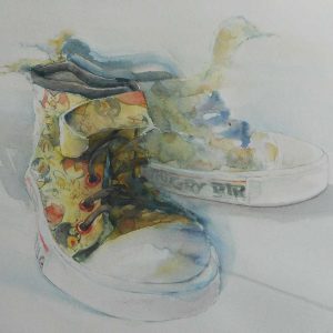 Most Loved Shoes - Still Life Watercolour Painting