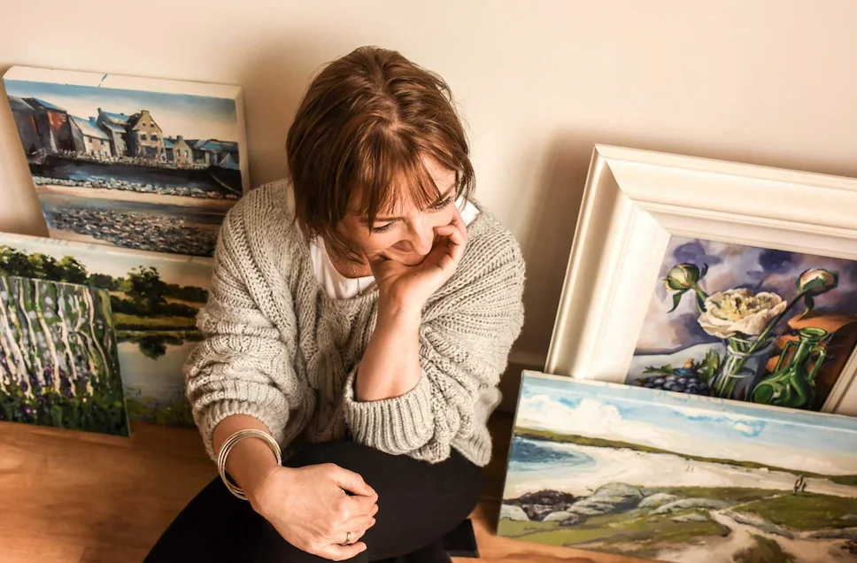 Nina Patterson With Artwork