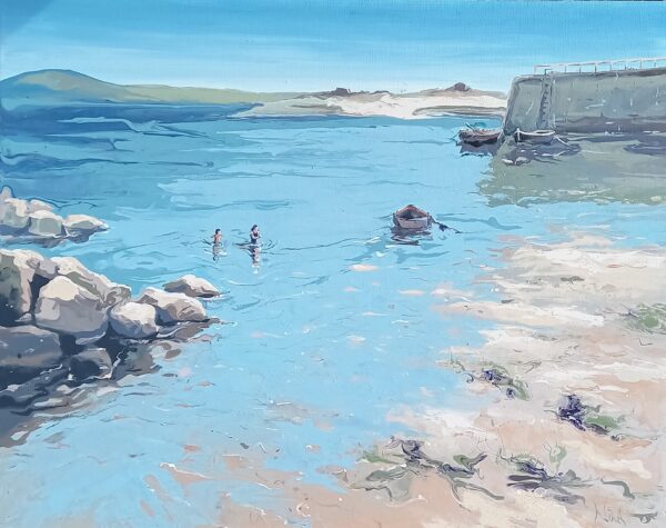 Swimming On The Incoming Tide, Ervallagh - 40cm (h) x 50cm (w)