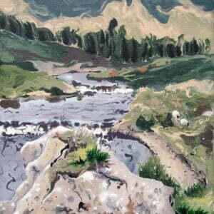 Wind Sheltering, Ballynahinch - Landscape Painting