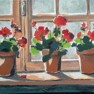 Sadhbh's Geraniums - 5'' (h) x 7'' (w)