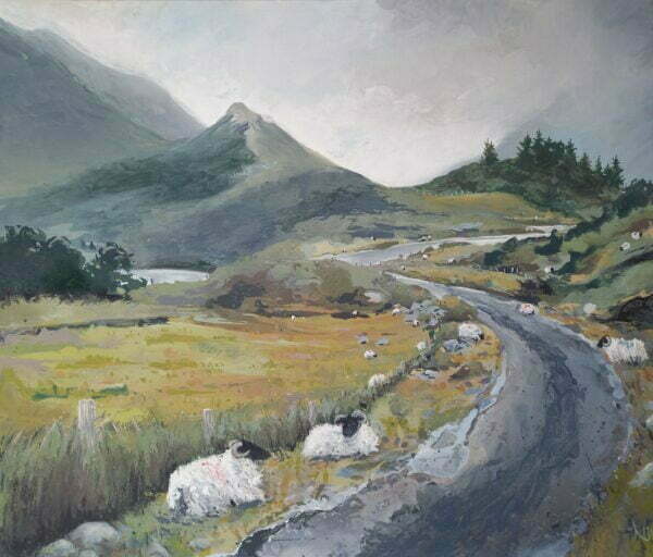 Little Roads Where Bog Cotton Grows, Kylemore - 18'' (h) x 22'' (w)