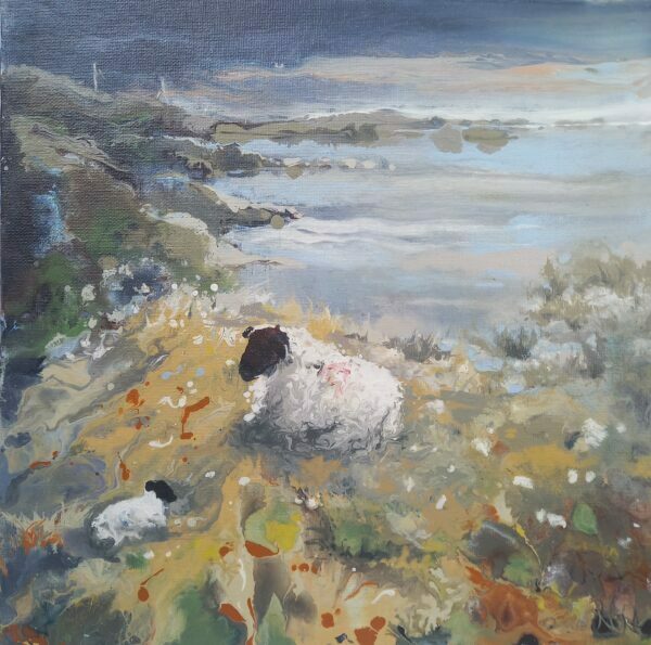 Nestled In Silky Grass, Recess - 30cm (h) x 30cm (w)
