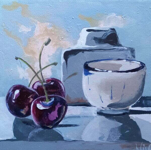 Juicy Black Cherries 6 H X 6 W Nina Patterson Art 