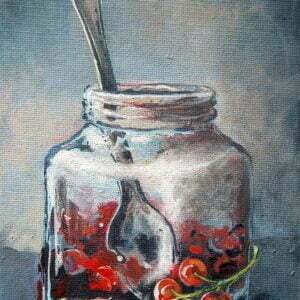 Homemade Red Current Jelly - 7'' (h) x 5'' (w)