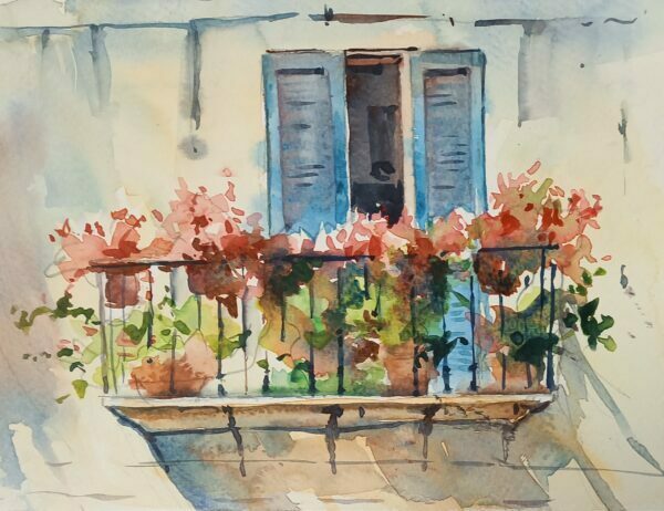 The Sunny Balcony 15cm (h) x 20cm (w).