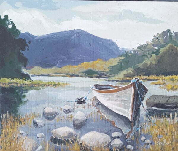Moored For The Afternoon - Landscape Painting
