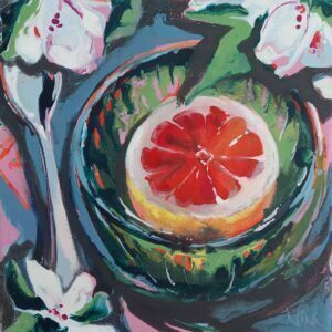 Pink Grapefruit For Breakfast - Still Life Painting
