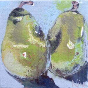 On Pears We Love To Munch - 10cm (h) x 10cm (w)