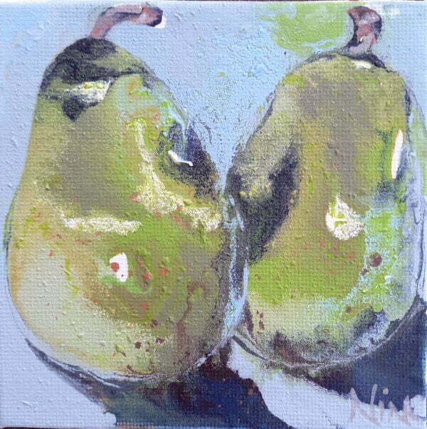 On Pears We Love To Munch - 10cm (h) x 10cm (w)