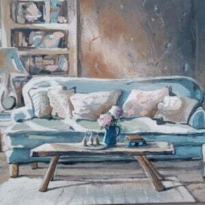 All's Quiet & Then I Hear The Doorbell Chime - 11'' (h) x 14'' (w)
