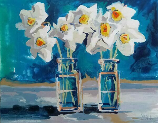 Spring Blossoms - 20cm (h) x 25cm (w)