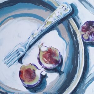 Fresh Figs Still Warm From The Sun - Still Life Painting