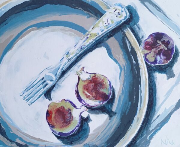 Fresh Figs Still Warm From The Sun - Still Life Painting