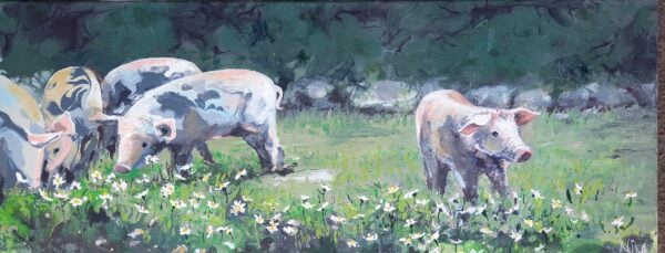 The Curious Forager - Landscape Painting - Image 2