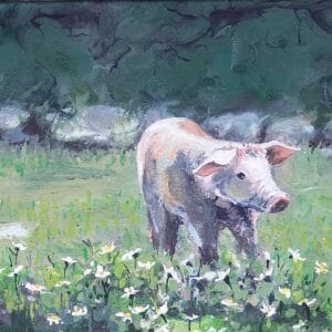 The Curious Forager - Landscape Painting