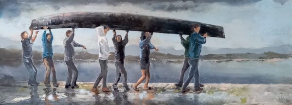 The Currach Racers - Men Of The Islands - Figurative Painting