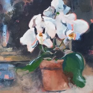The White Orchid - Still Life Painting