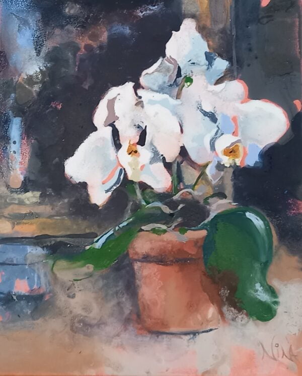 The White Orchid - Still Life Painting