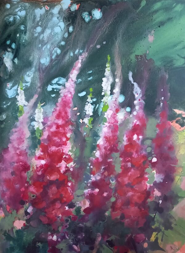 The Snapdragon Dance - Floral Painting