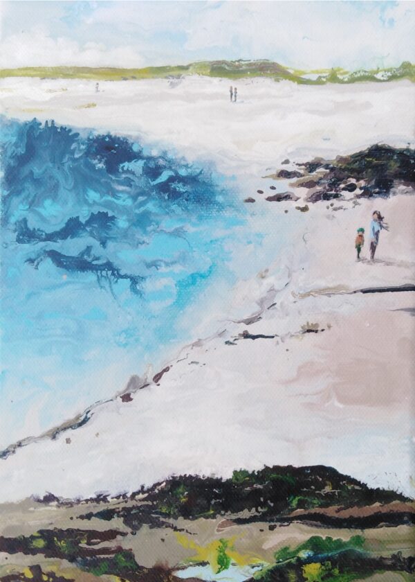 Wind Kissed Day, Gurteen, Roundstone - Rectangular Greeting Card - C2