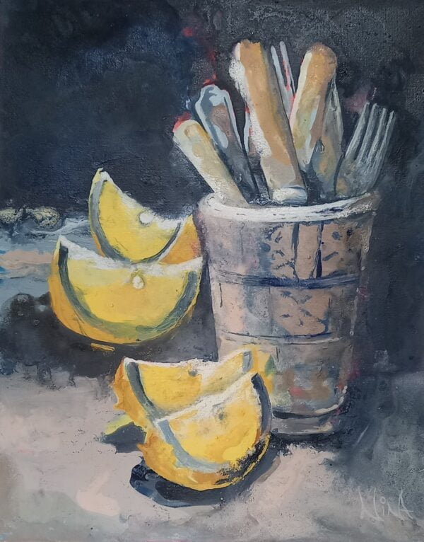 Lemon Slices - Still Life Painting