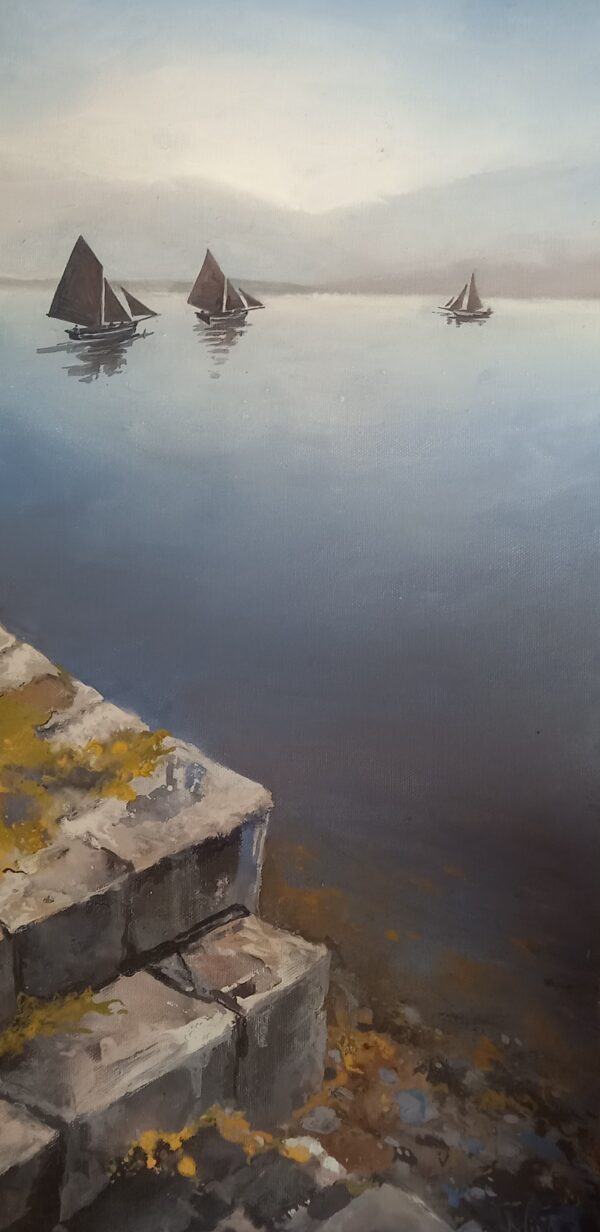 Whispering Winds On Regatta Day - Seascape Painting - Image 2
