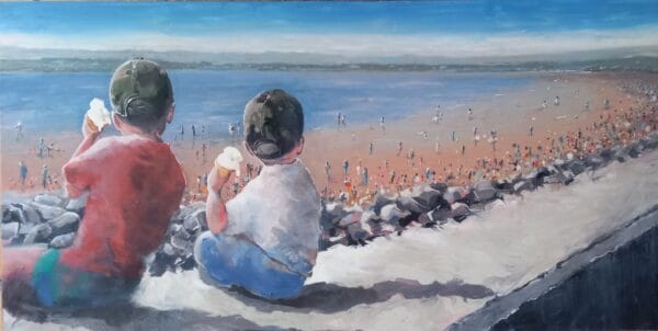 The Best Seats In Lahinch - Figurative / Beach Painting - Image 2