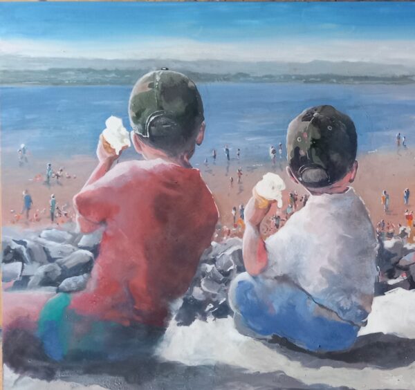 The Best Seats In Lahinch - Figurative / Beach Painting