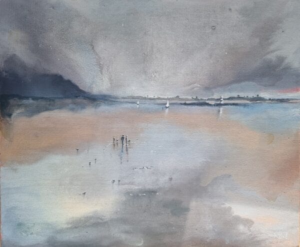 Cloudburst - Landscape Beach Painting