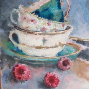 Three China Teacups - Still Life Painting